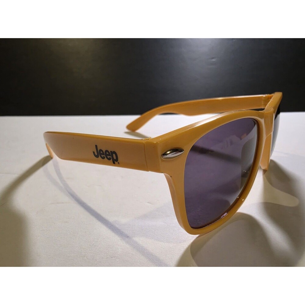 Jeep Promo Sunglasses Yellow Retro Square Frame Hit Promo Swag Eyewear Purple